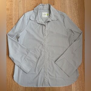 Lysse Women’s Striped Shirt - Gray/Blue and White